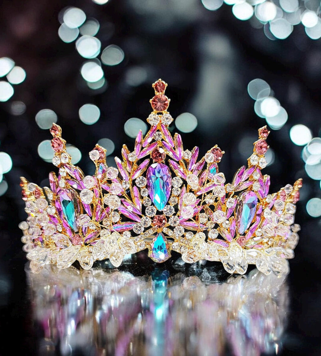 Lavender Gemstone Crystal Victorian Tiara Bridal Crown Princess