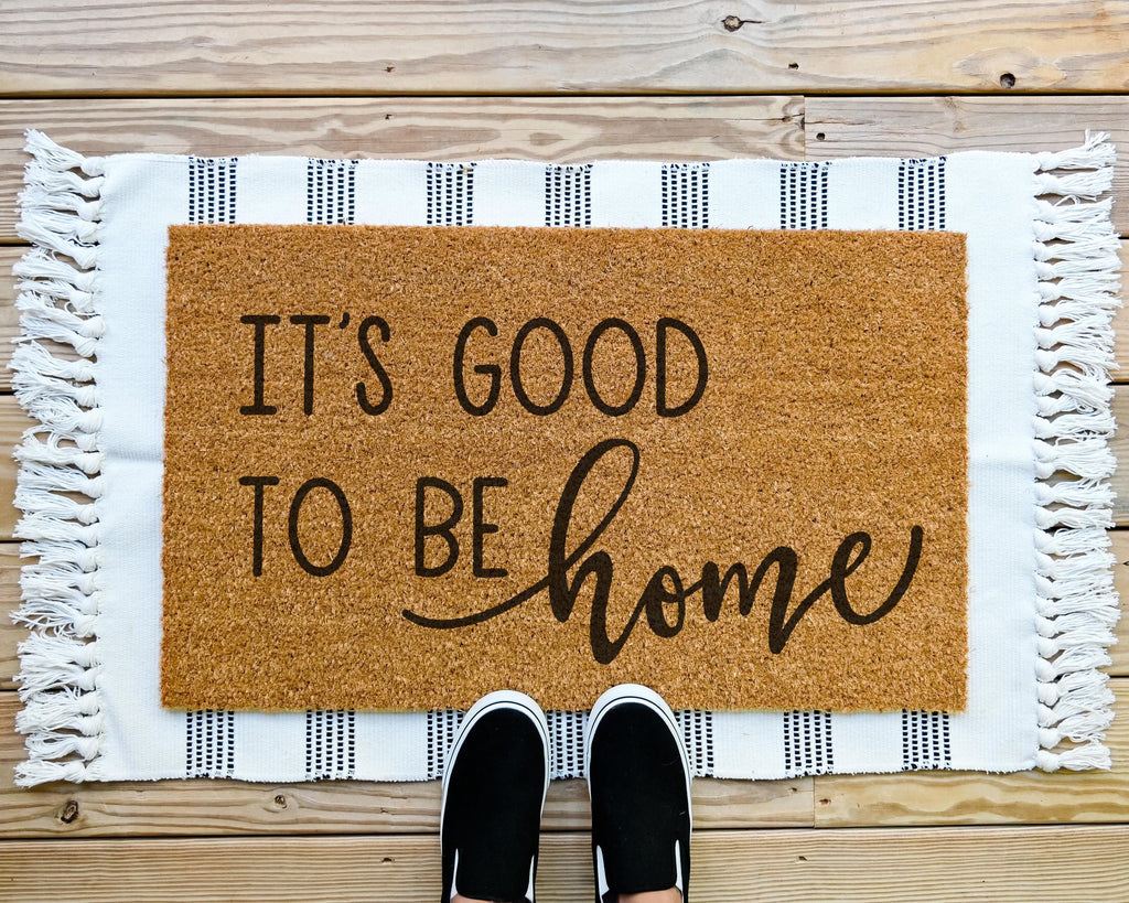 HamlinRowShop It's Good to Be Home Coir Doormat Welcome Mat