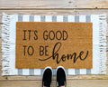 HamlinRowShop It's Good to Be Home Coir Doormat Welcome Mat
