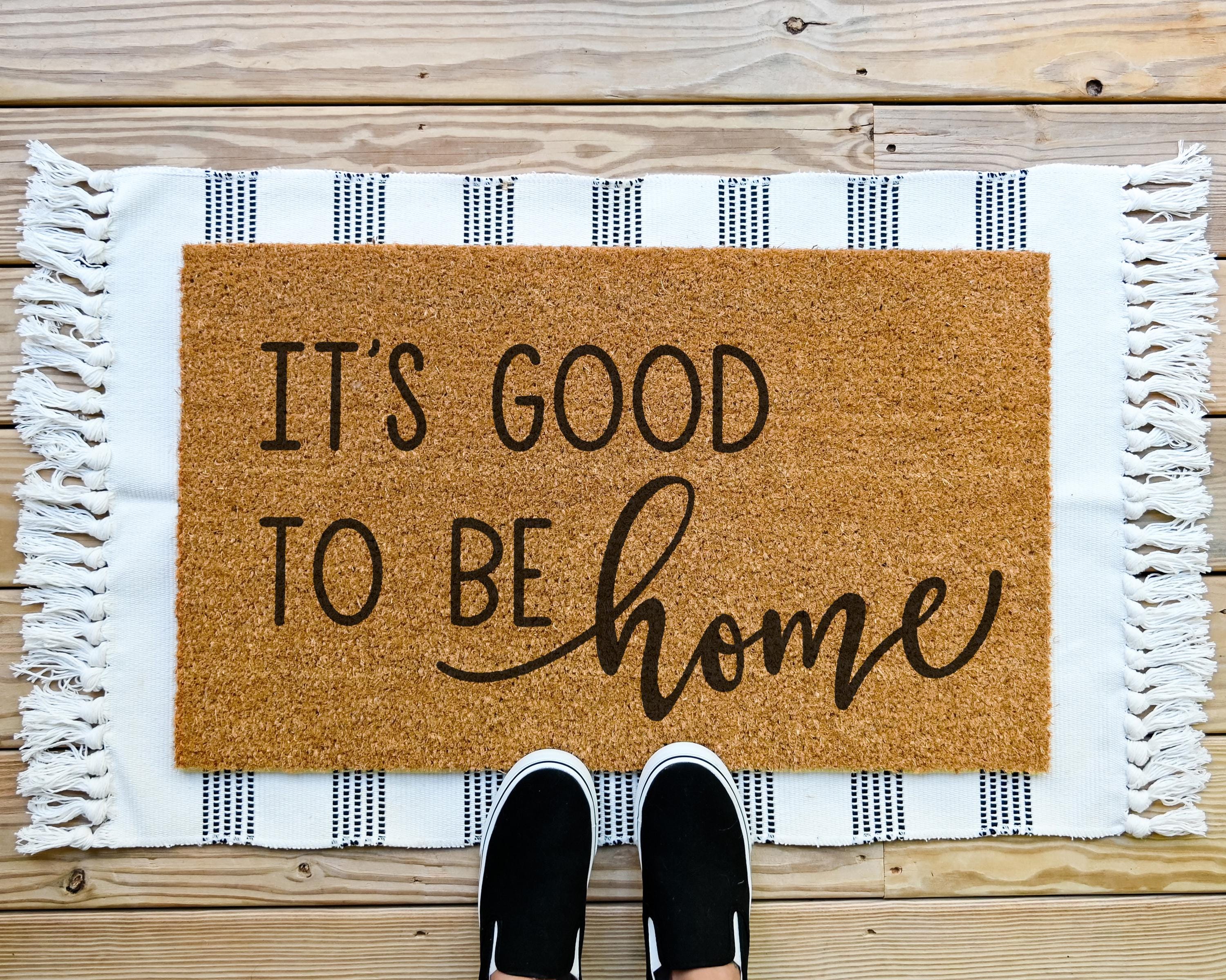 HamlinRowShop It's Good to Be Home Coir Doormat Welcome Mat