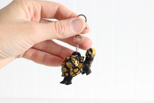 Box Turtle Keychain - 3D Printed Animal Bag Charm