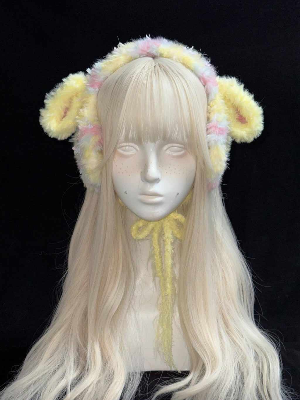 Handmade Pastel Lamb Ear Headband Cozy Winter Ear Warmer