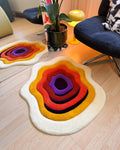 LargoModern Custom Handmade Psychedelic Fluffy Tufted Rug