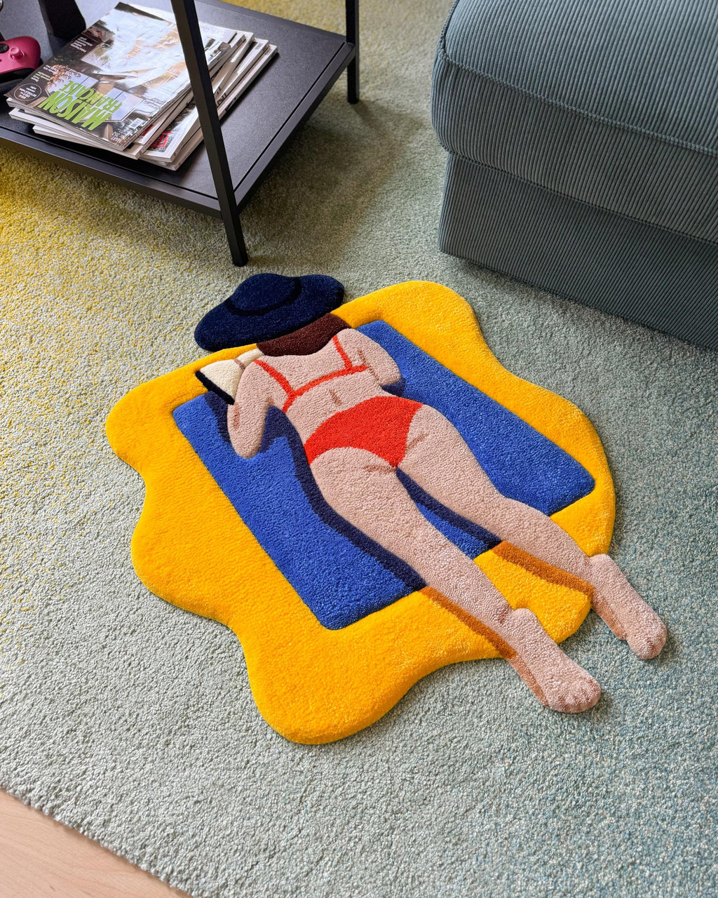 LargoModern Summer Sun Custom Hand Tufted 3D Rug 30x25in