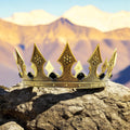 HappyJewelryWorld Renaissance Gold Crown 24in Circumference Black Crystal