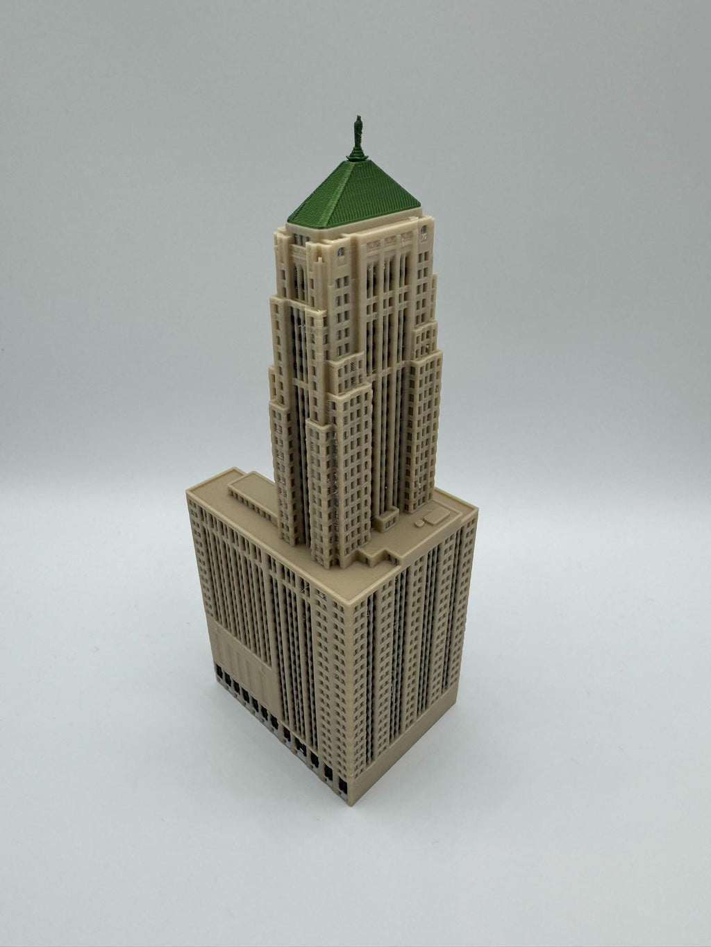 StarsoftheCity Chicago Board of Trade Building Model 3D Printed Full Color 1:1000 Scale