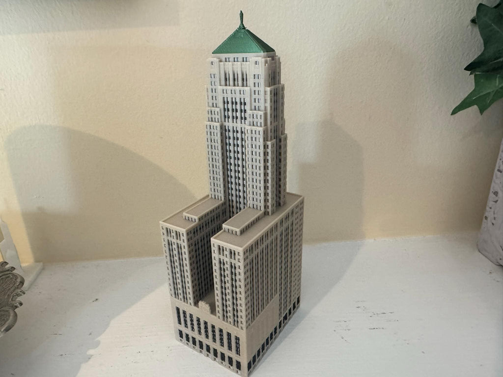 StarsoftheCity Chicago Board of Trade Building Model 3D Printed Full Color 1:1000 Scale