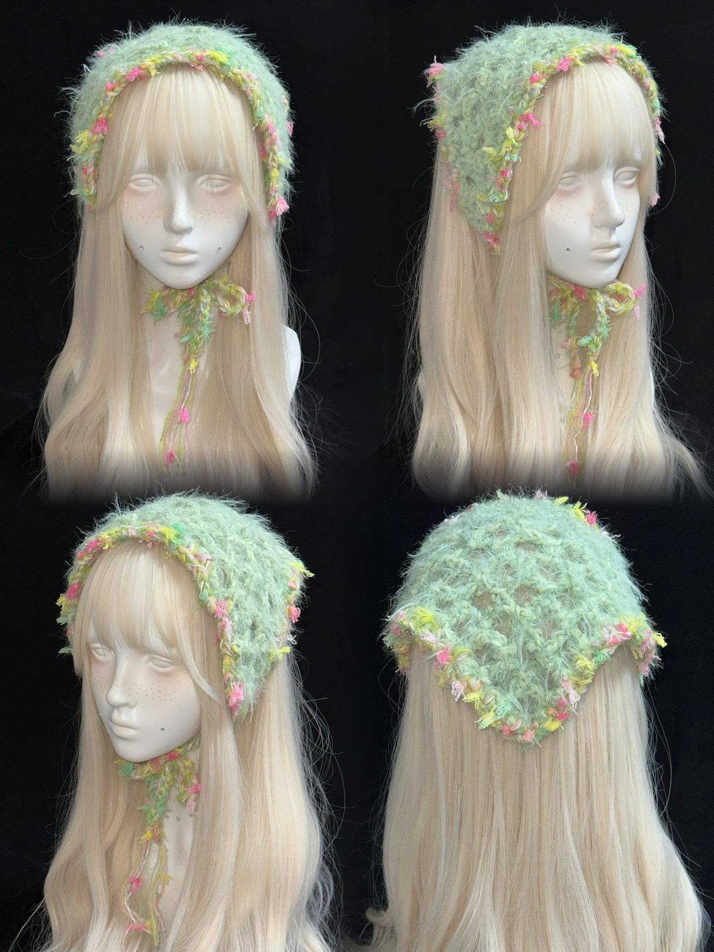 StellarPride Handmade Woodland Crochet Triangle Headscarf