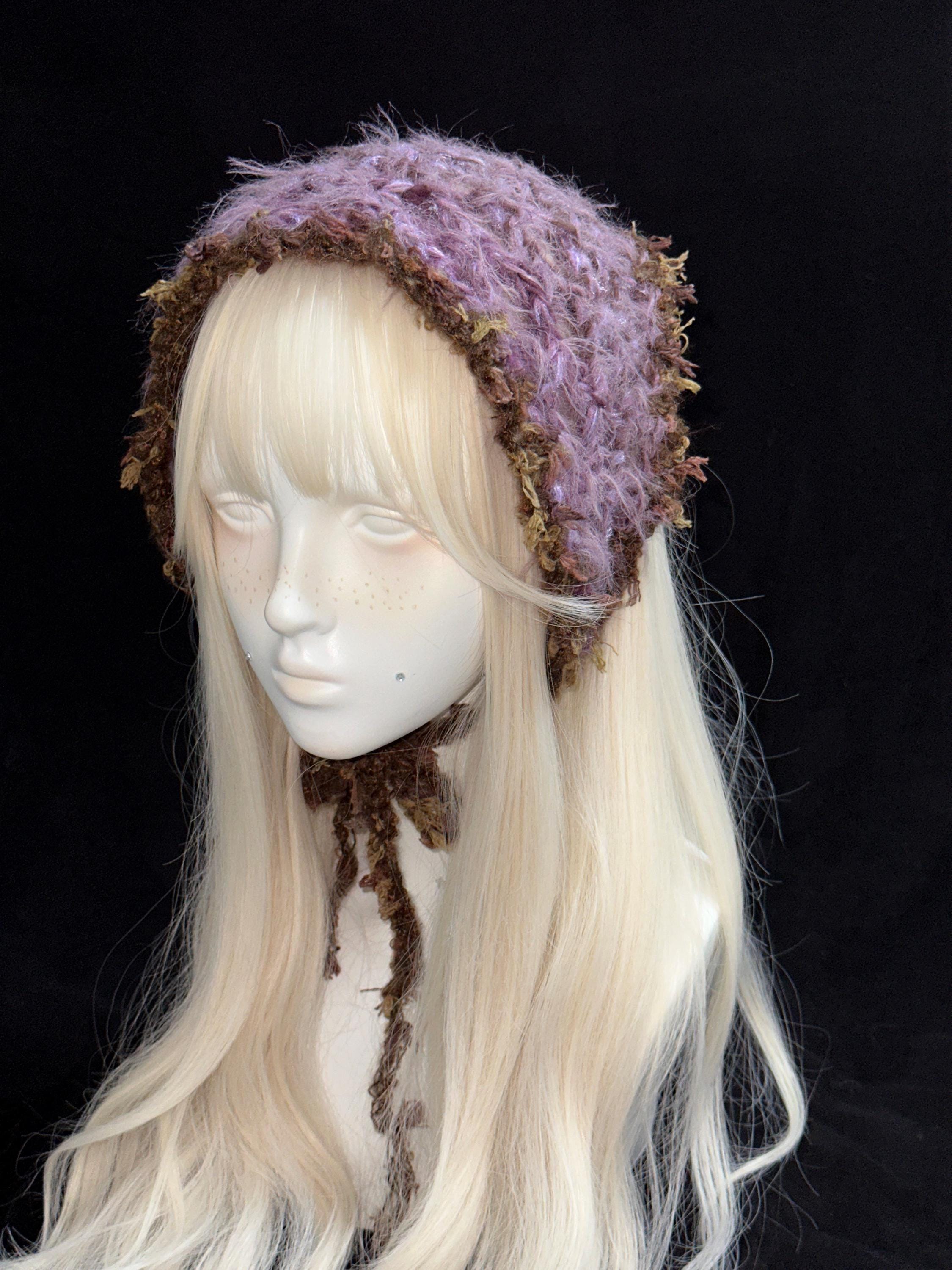 Handmade Woodland Crochet Triangle Headscarf - Boho Chic