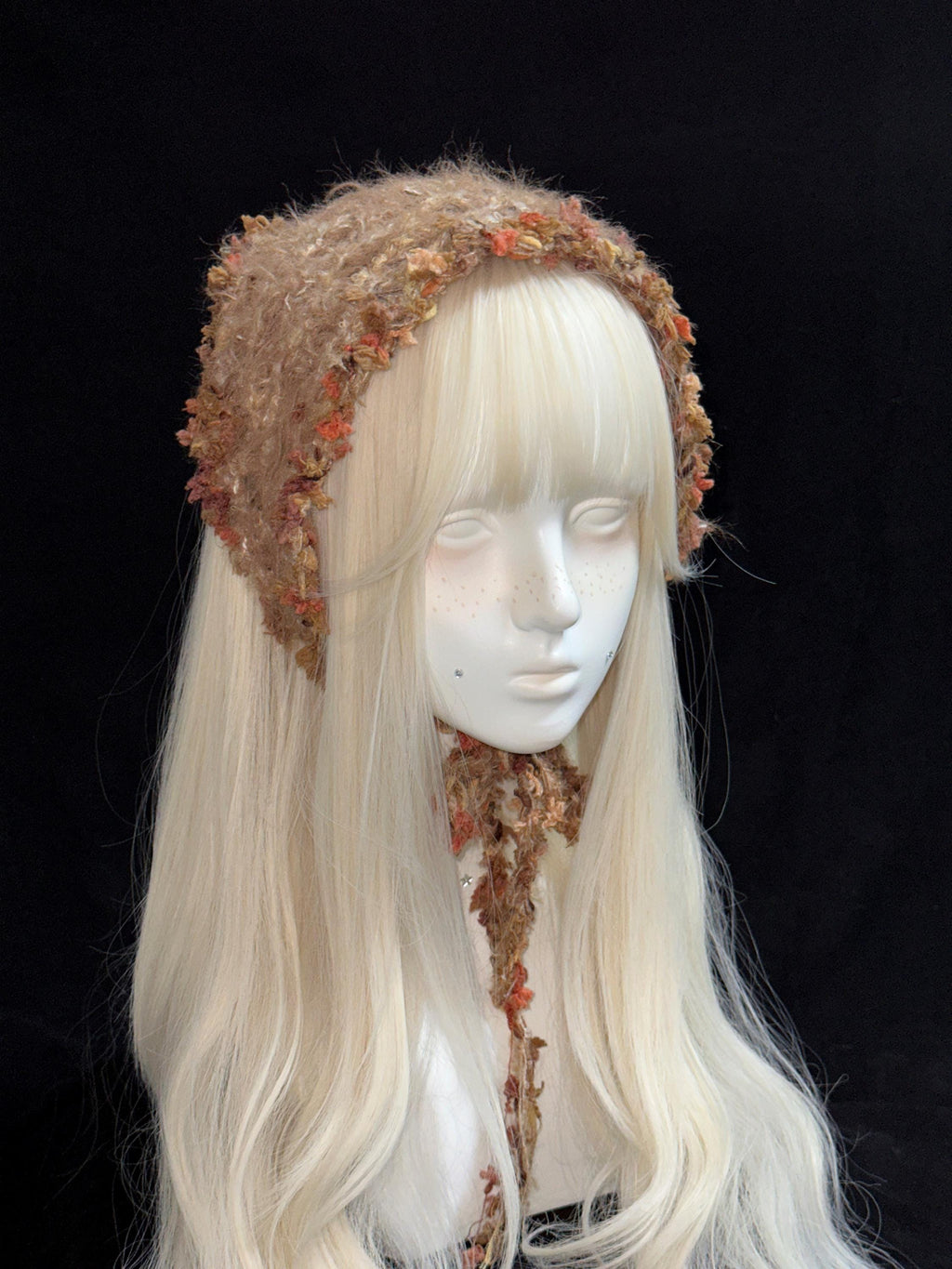 StellarPride Handmade Boho Crochet Headscarf Floral Woodland Elegance