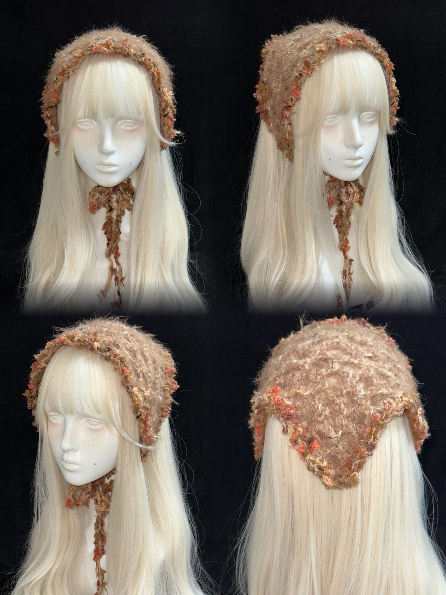StellarPride Handmade Boho Crochet Headscarf Floral Woodland Elegance