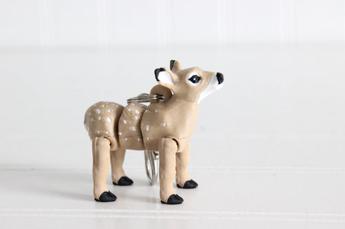 DelightfullyDutch 3D Printed Deer Keychain Biodegradable Thermoplastic Charm