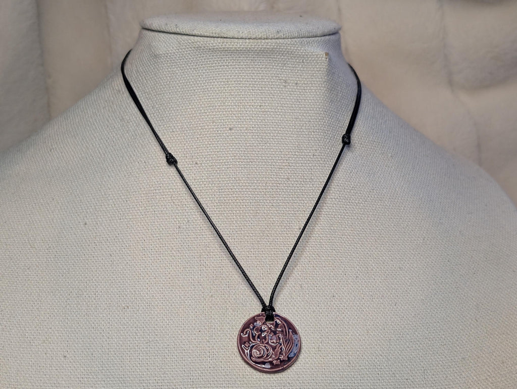 NoctemPottery Mouse Snail Lily of the Valley Ceramic Wax Seal Pendant