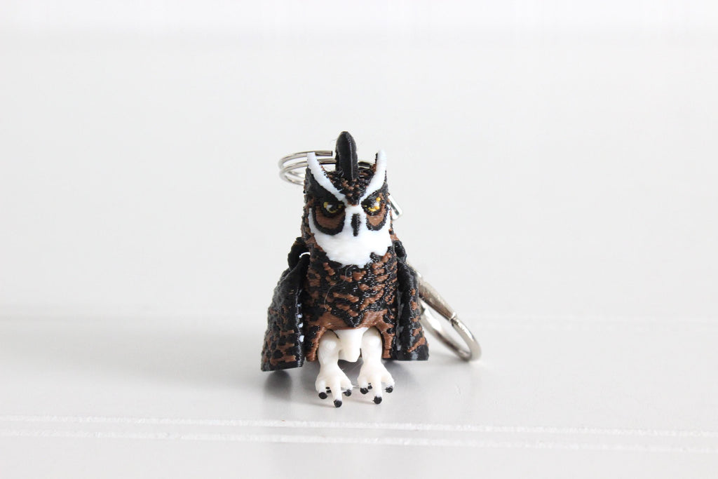 DelightfullyDutch 3D Printed Owl Thermoplastic Keyring for Car Keys