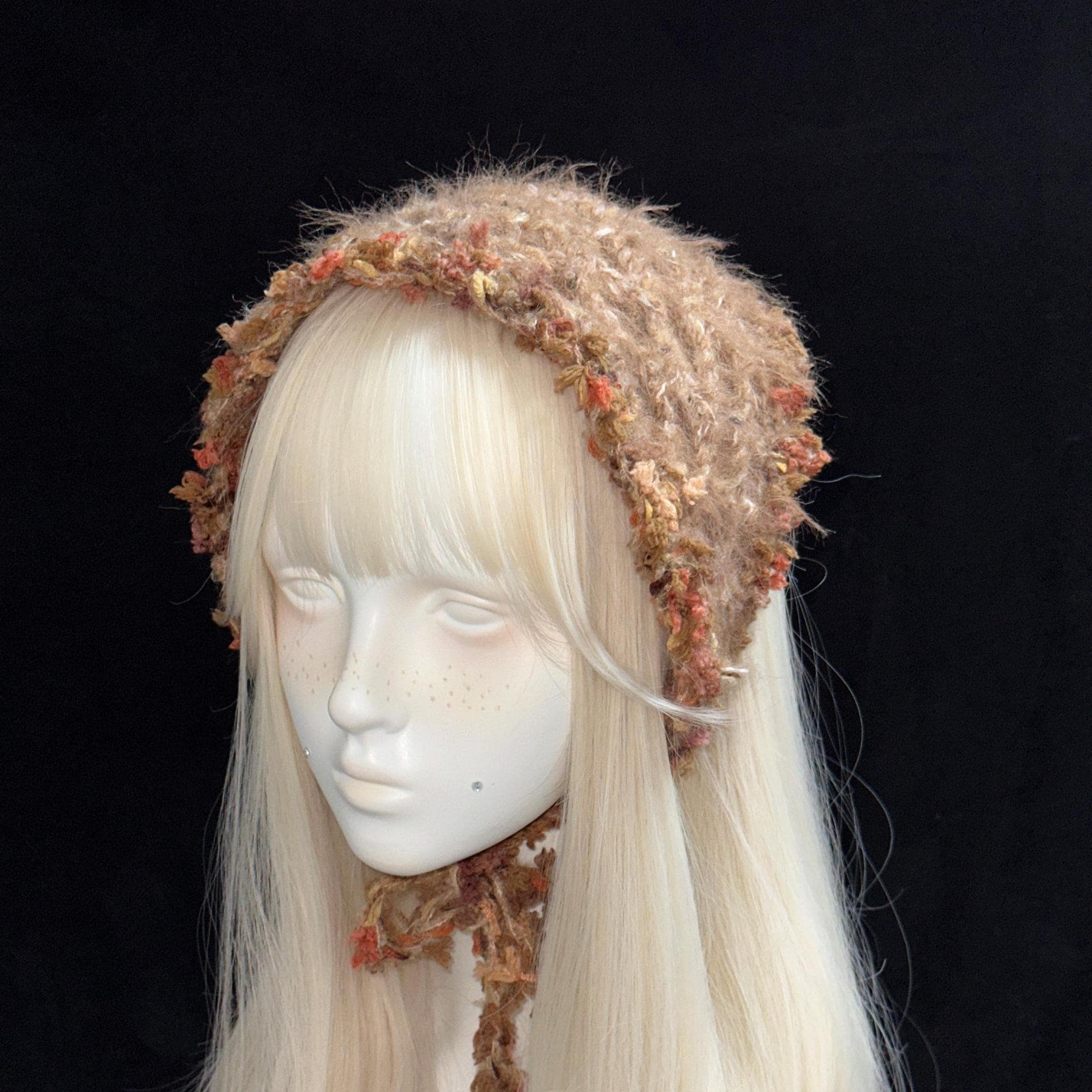 StellarPride Handmade Boho Crochet Headscarf Floral Woodland Elegance