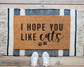 Natural Coir Doormat I Hope You Like Cats Feline Welcome Mat