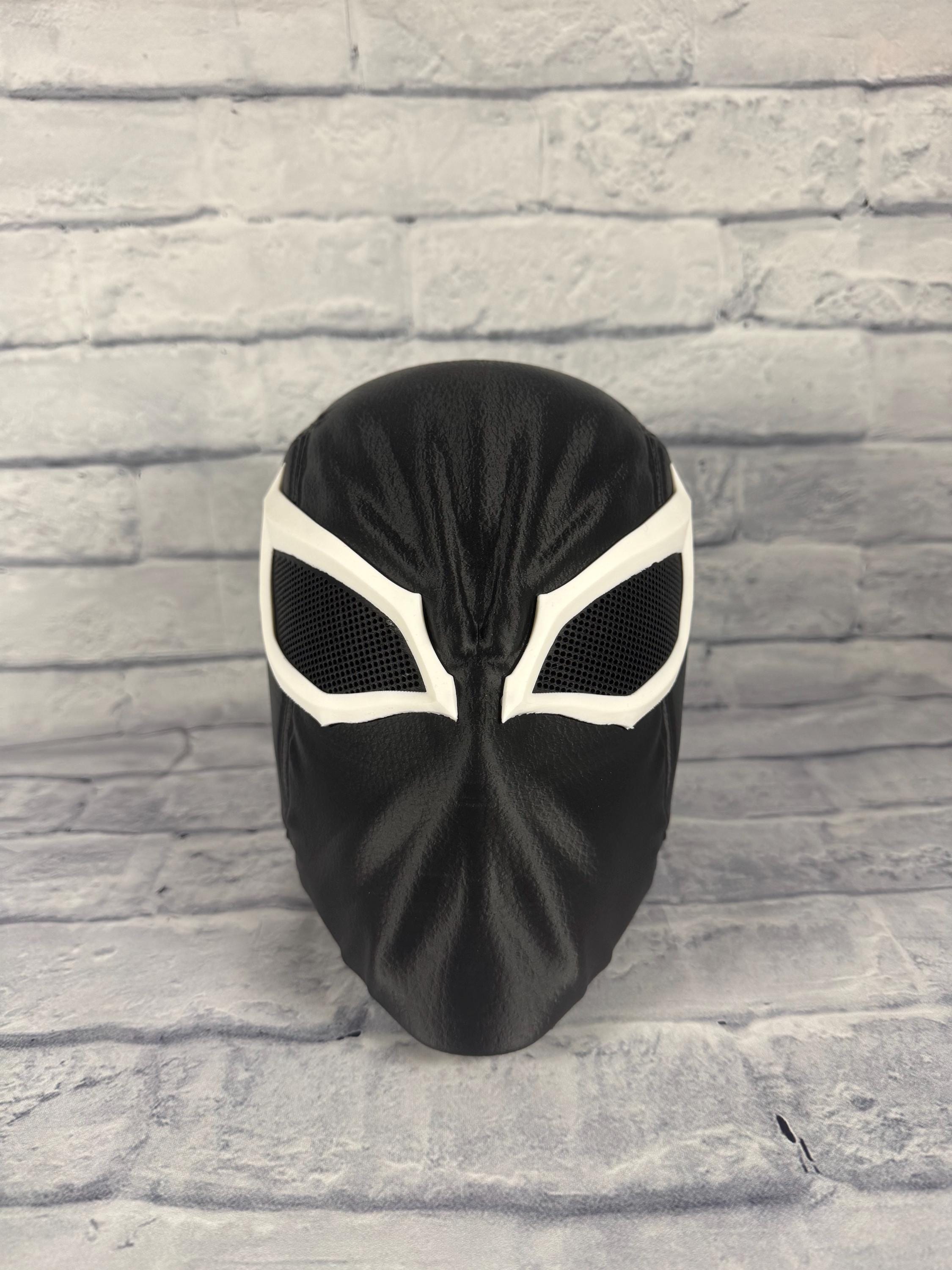 Agent Venom Inspired 3D Printed Cosplay Helmet Magnetic Eyes