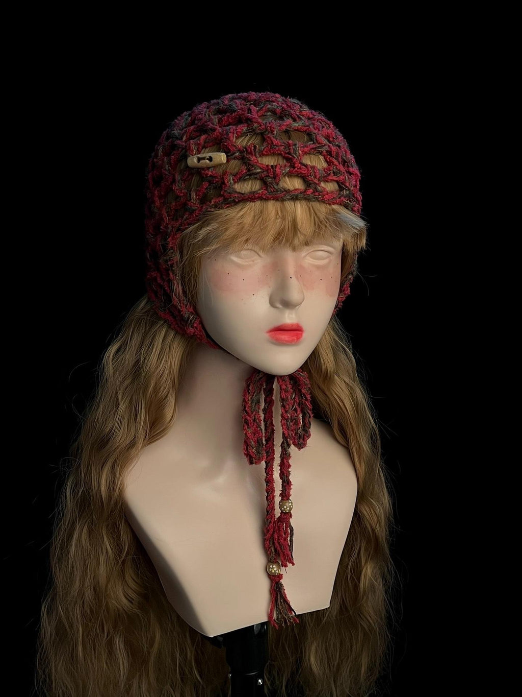 Vintage Forest Hollow Knit Ear Warmer Intricate Design