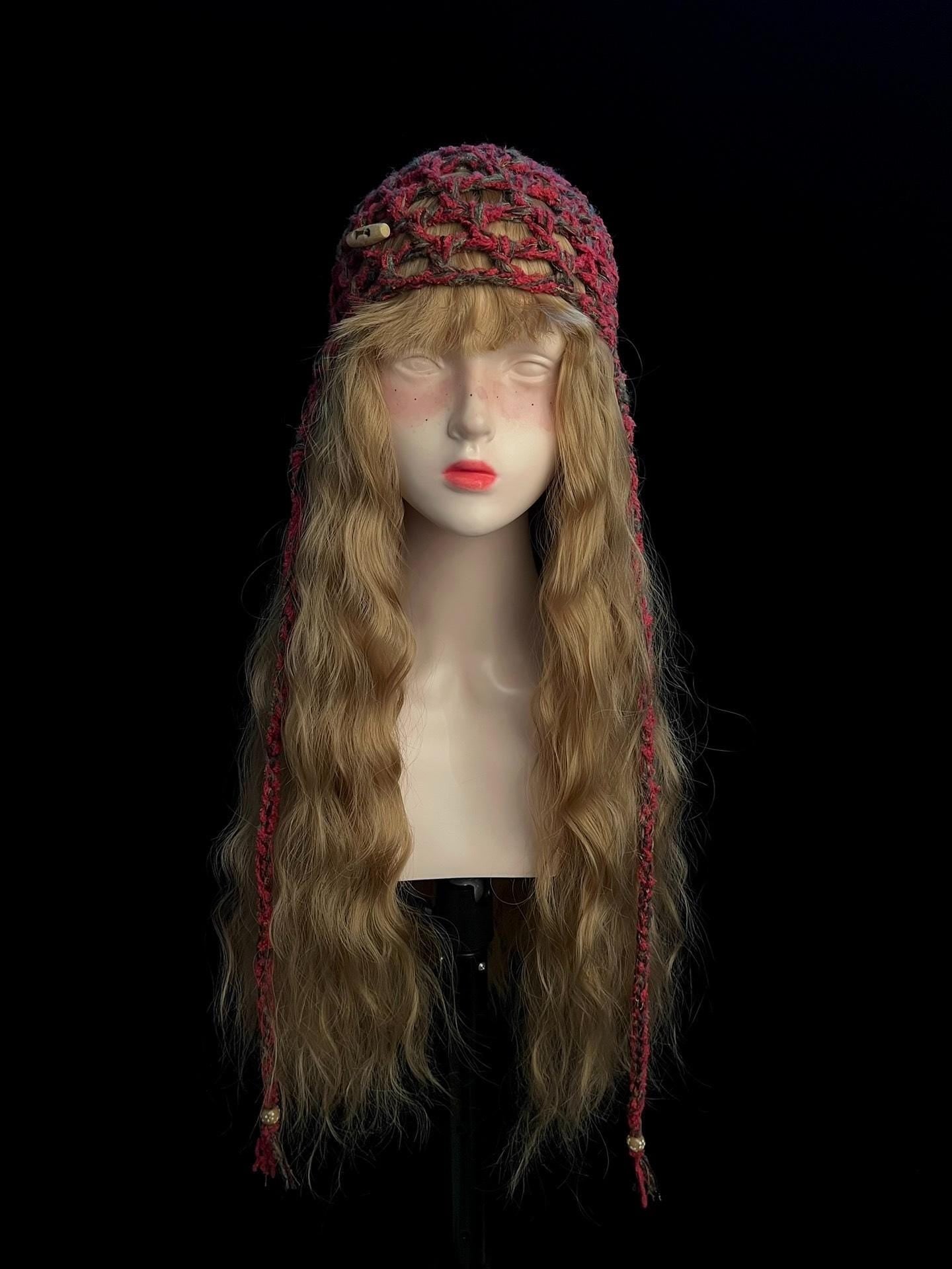 Vintage Forest Hollow Knit Ear Warmer Intricate Design