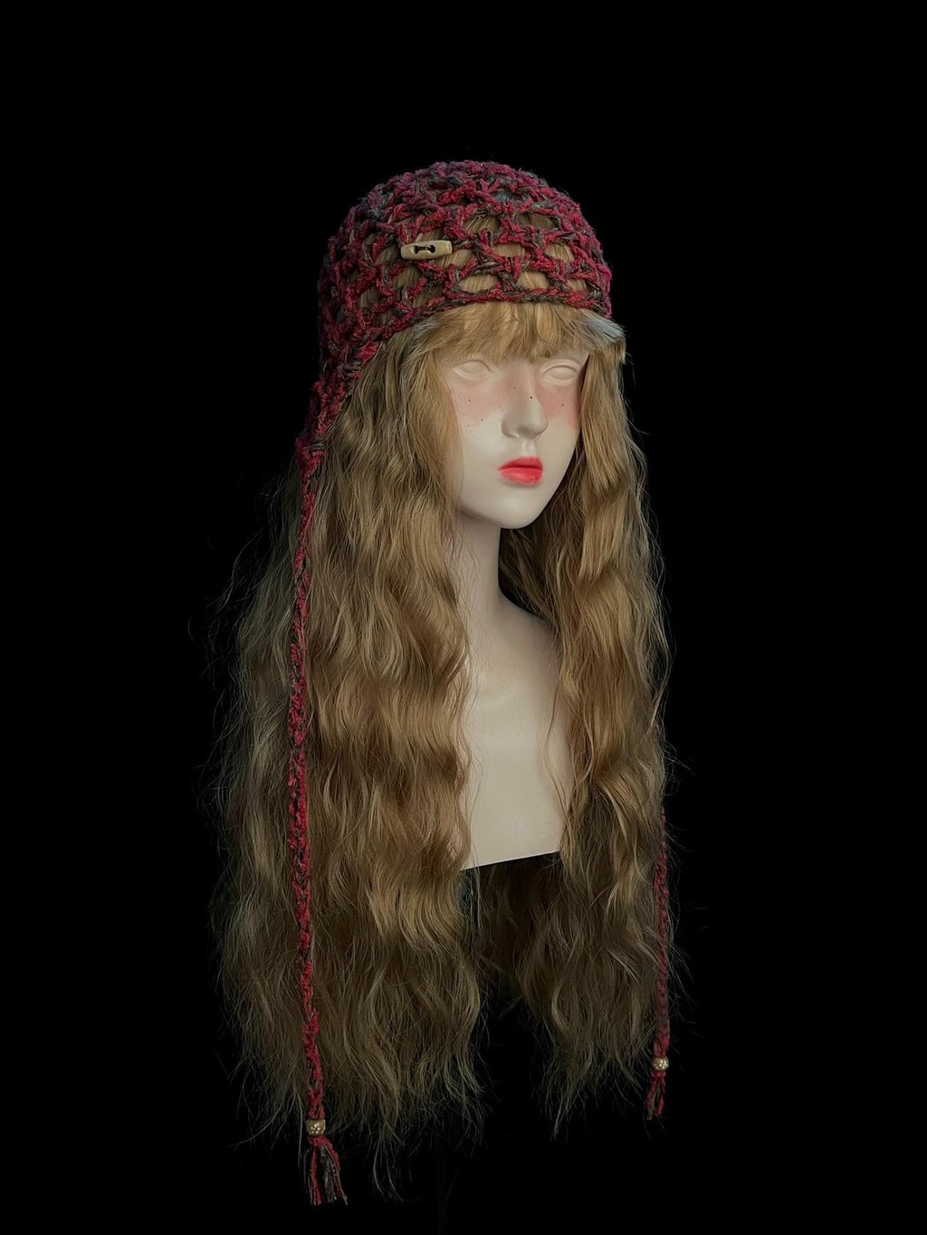 Vintage Forest Hollow Knit Ear Warmer Intricate Design