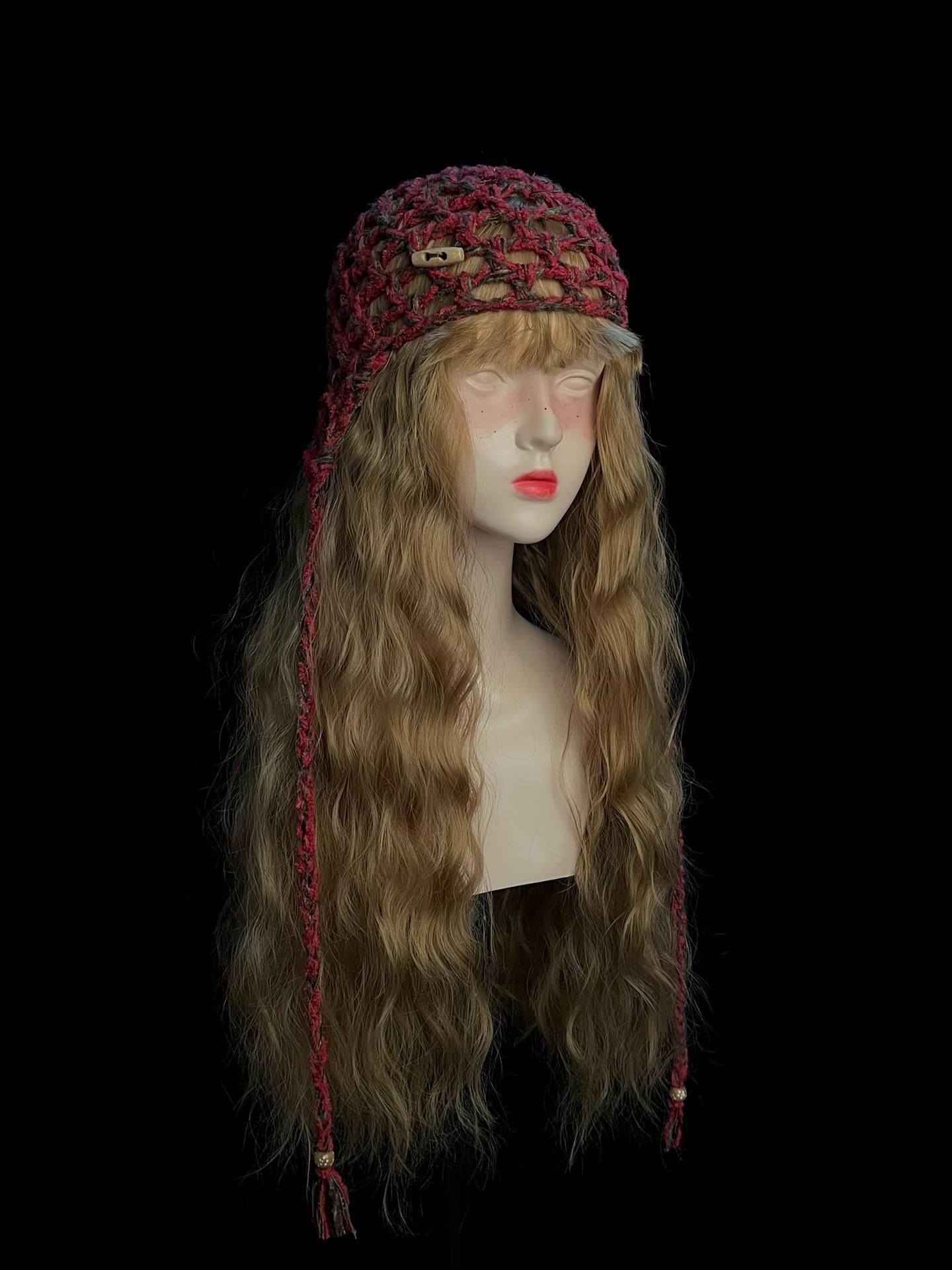 Vintage Forest Hollow Knit Ear Warmer Intricate Design