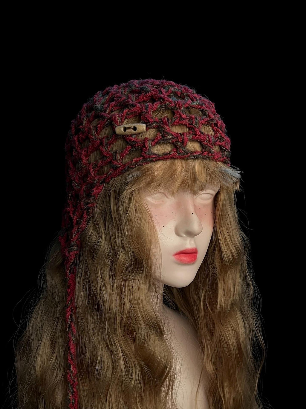 Vintage Forest Hollow Knit Ear Warmer Intricate Design