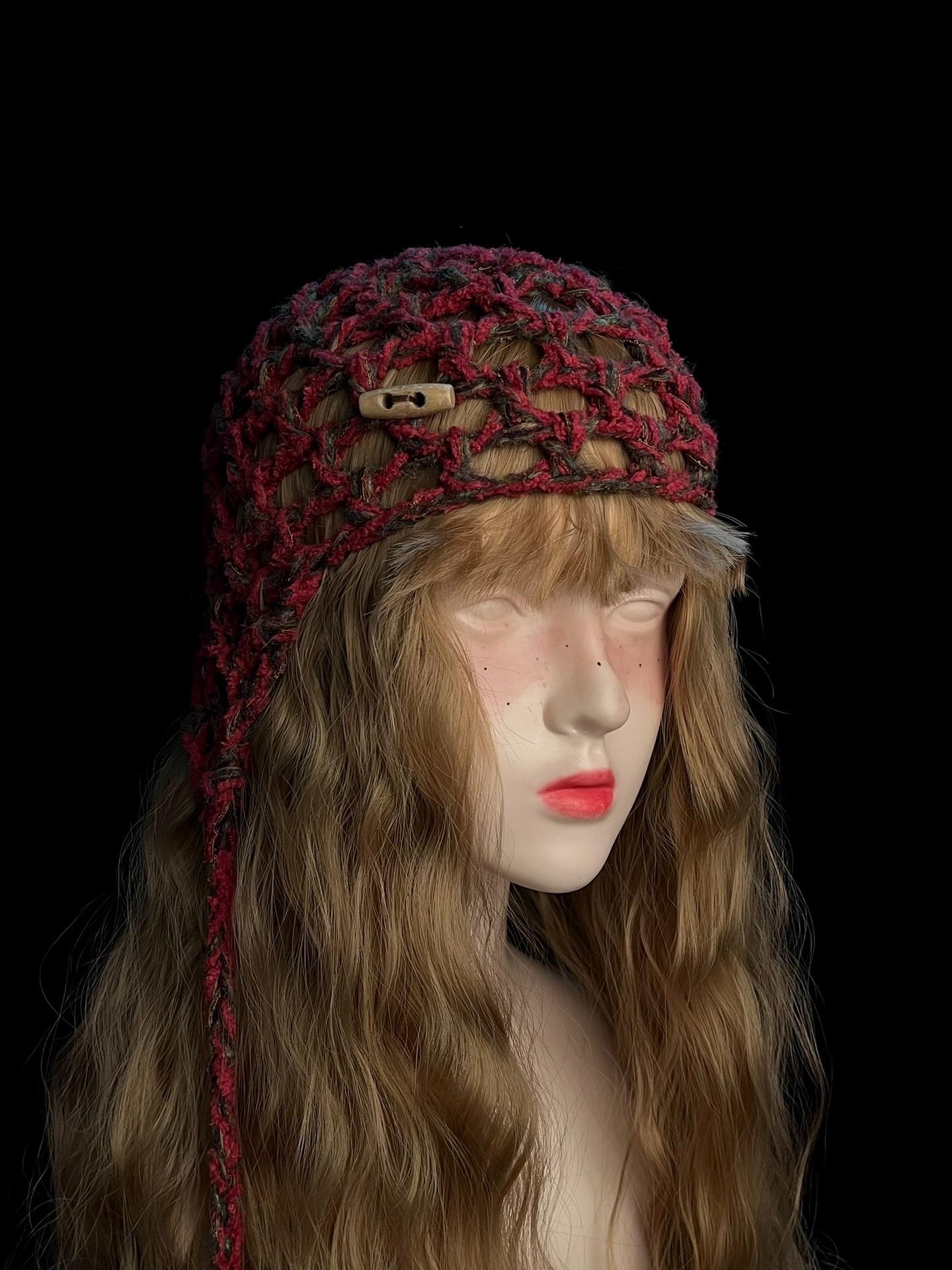 Vintage Forest Hollow Knit Ear Warmer Intricate Design