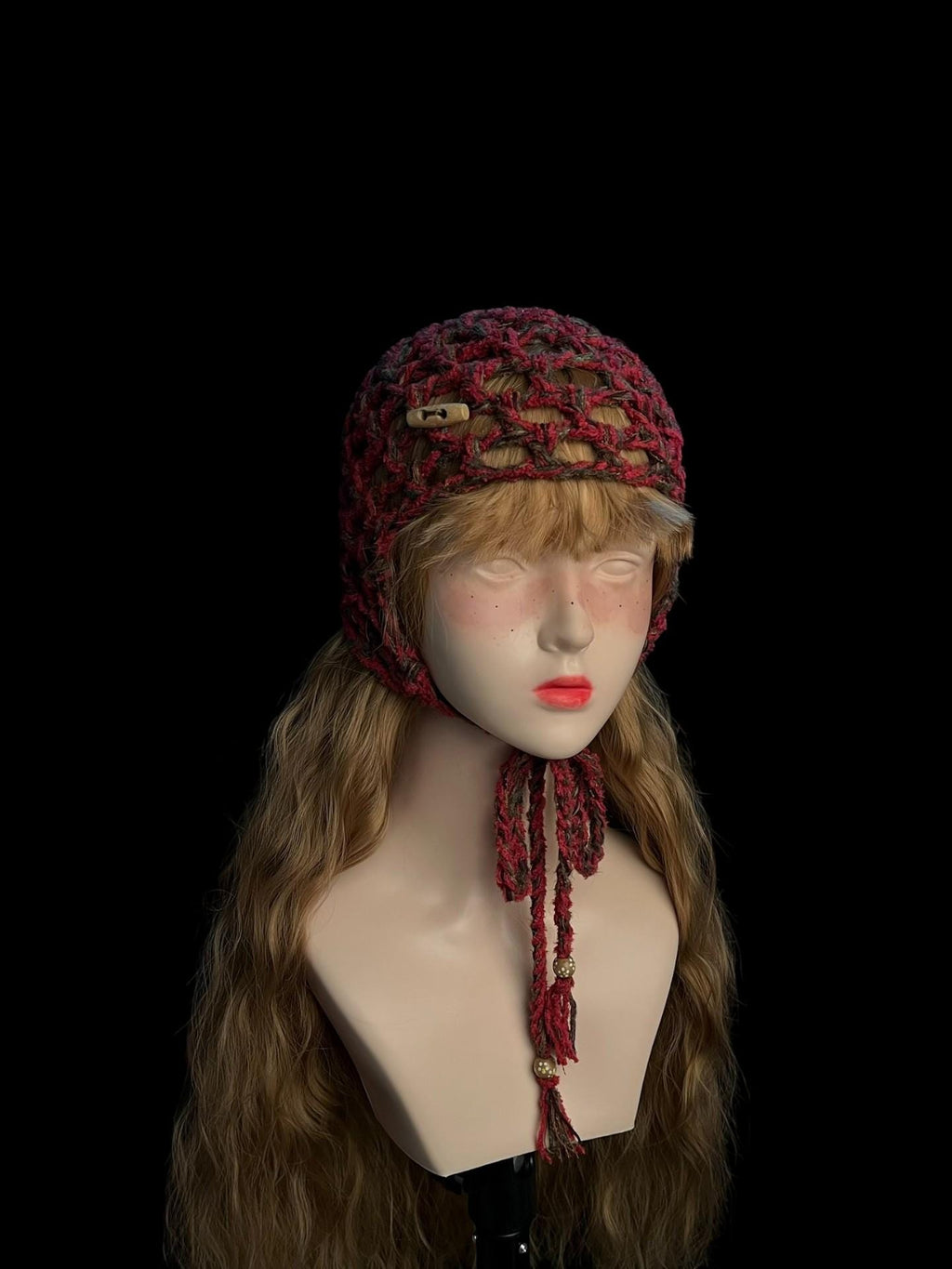 Vintage Forest Hollow Knit Ear Warmer Intricate Design
