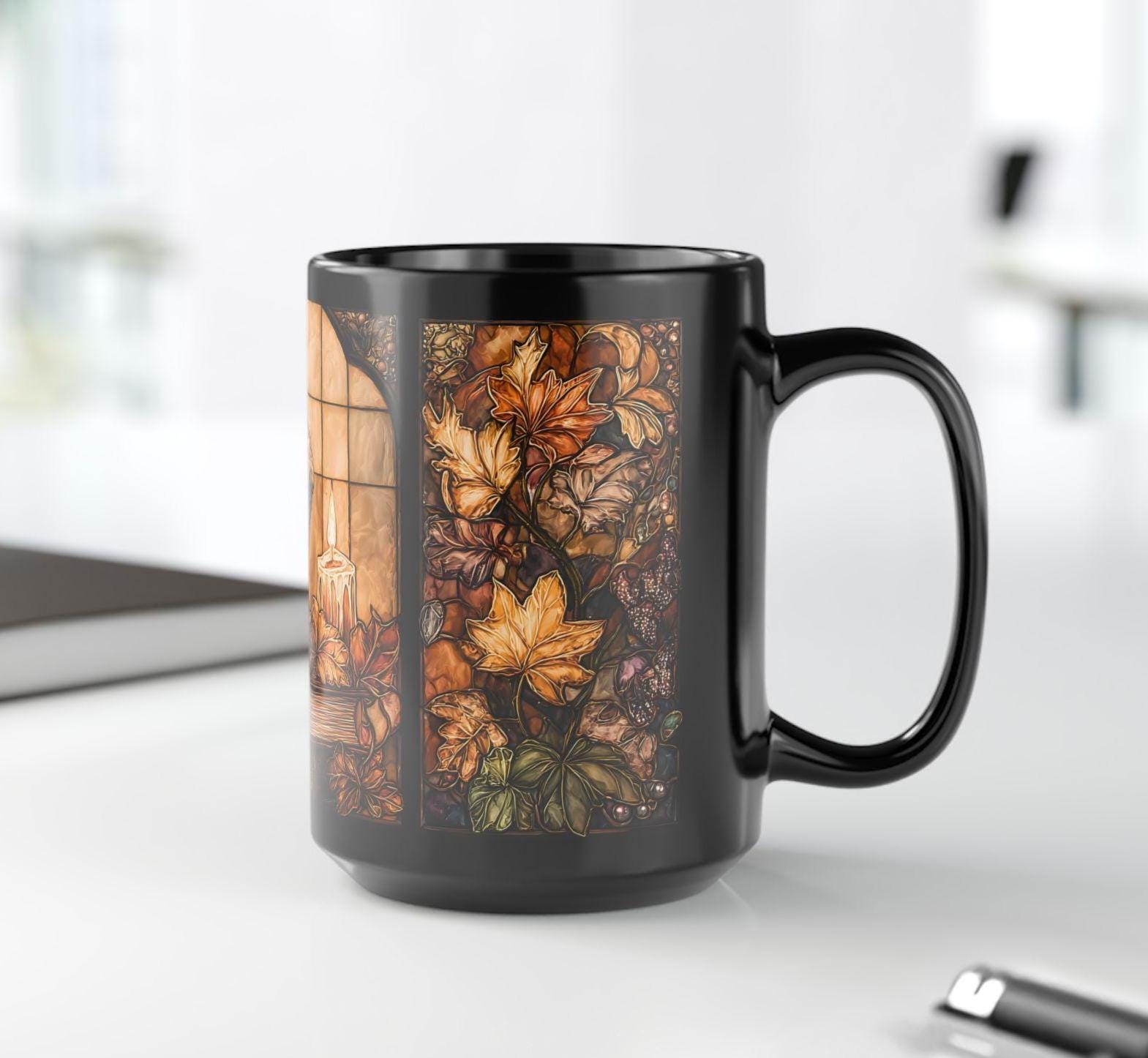 LELORESTORE Gothic Raven Coffee Mug Dark Academia Bookish Design