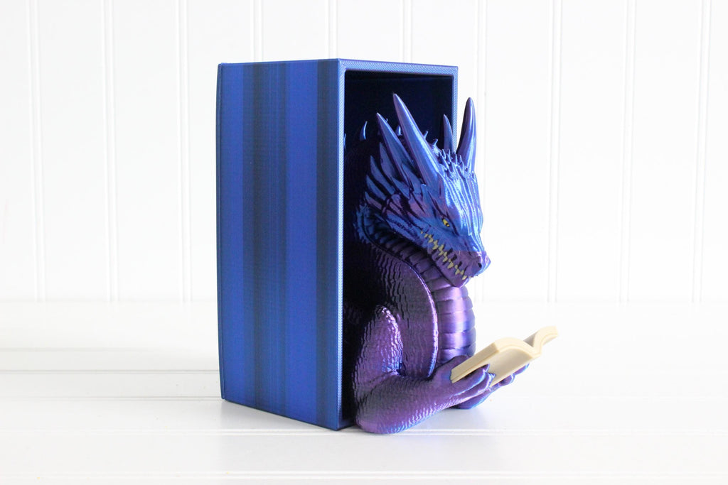 DelightfullyDutch Dragon Book Nook 3D Printed Bookshelf Decor Thermoplastic
