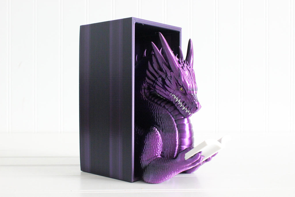 DelightfullyDutch Dragon Book Nook 3D Printed Bookshelf Decor Thermoplastic