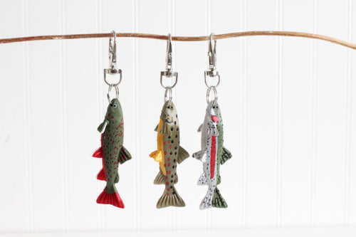 Fish Keychain - Bag Charms - Trout - Gifts for Dad - Fisherman
