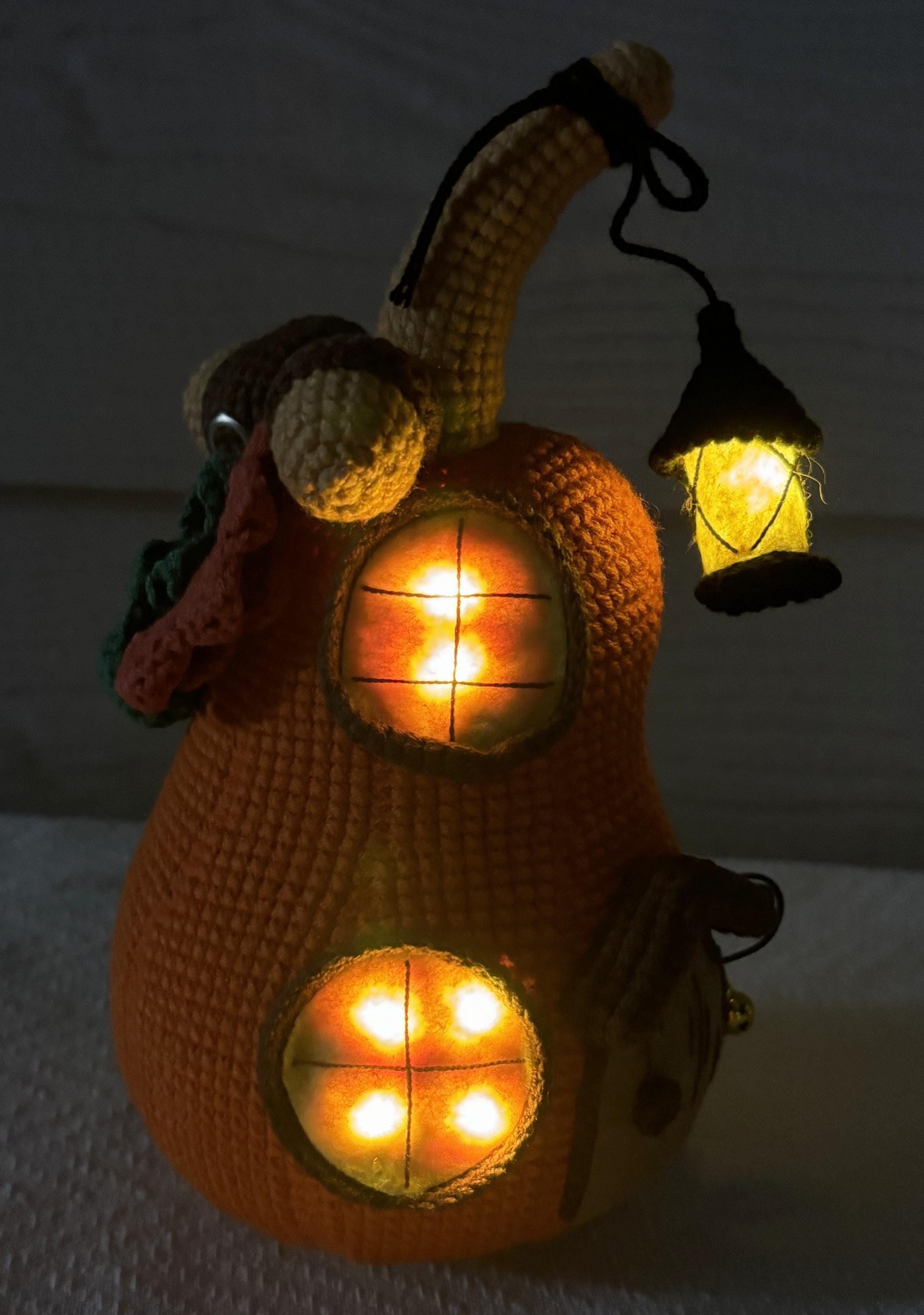 CrochetRecipe Crochet Handmade Halloween Ghost Light Lamp Desk Decoration