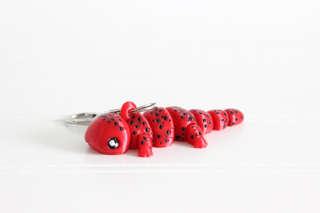 Salamander Keychain 3D Printed Eco-Friendly Thermoplastic Bag Charm for Keys