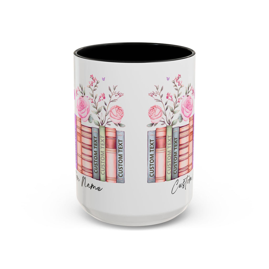 LELORESTORE Personalized Floral Bookshelf Coffee Mug Ceramic Book Lover