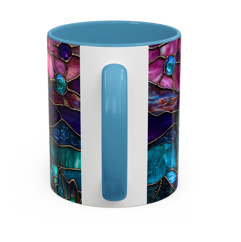 LELORESTORE Crescent Moon Mug Celestial Stained-Glass Ceramic Coffee Cup