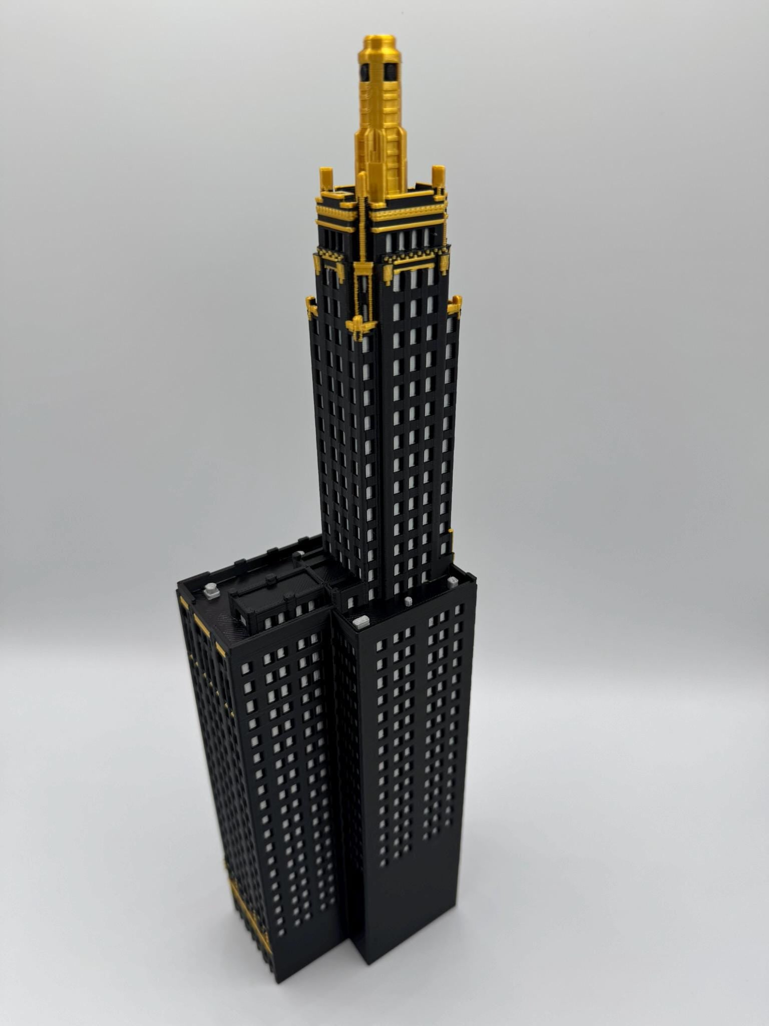 StarsoftheCity Carbide and Carbon Building 3D Printed Model Statue
