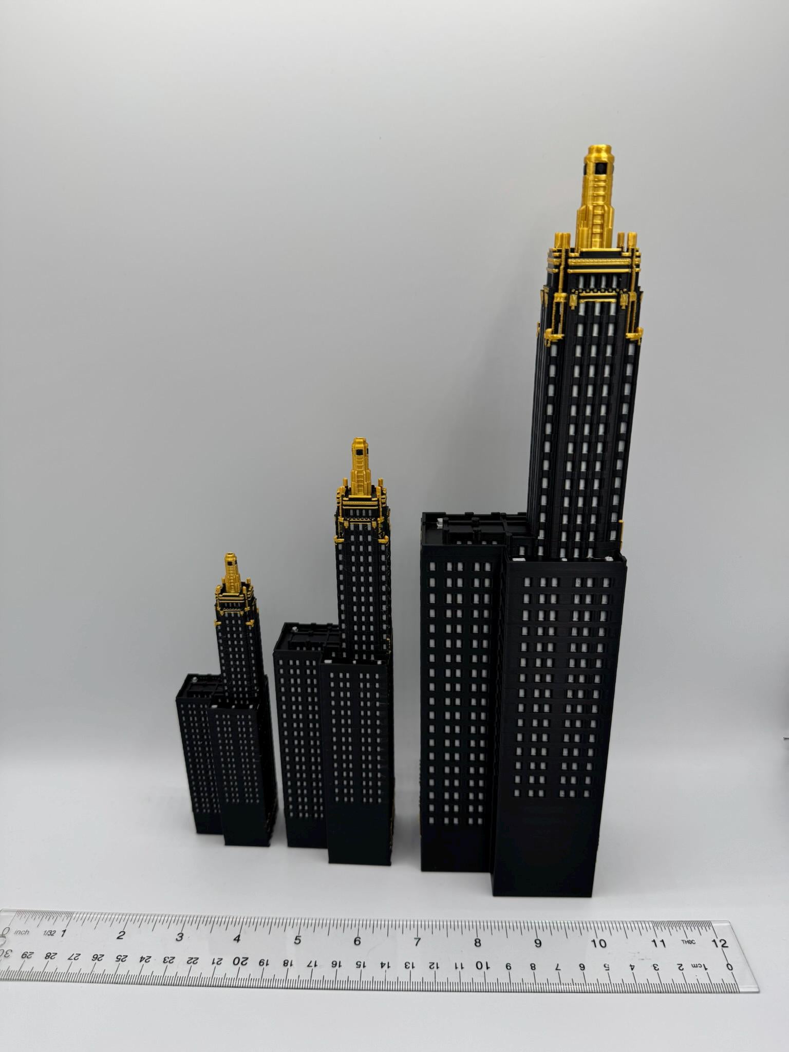 StarsoftheCity Carbide and Carbon Building Model 3D Printed Chicago Statue