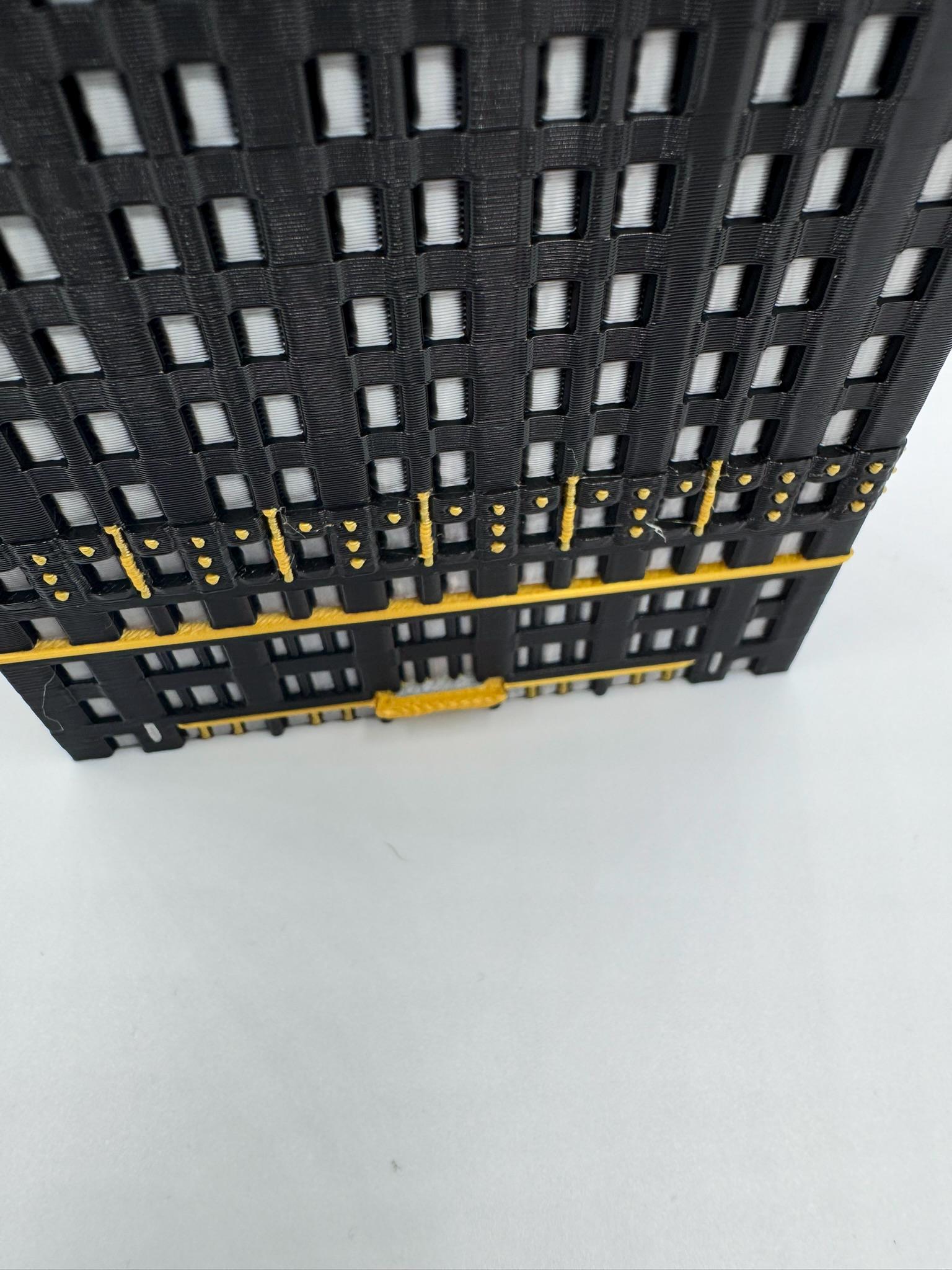 StarsoftheCity Carbide and Carbon Building 3D Printed Model Statue