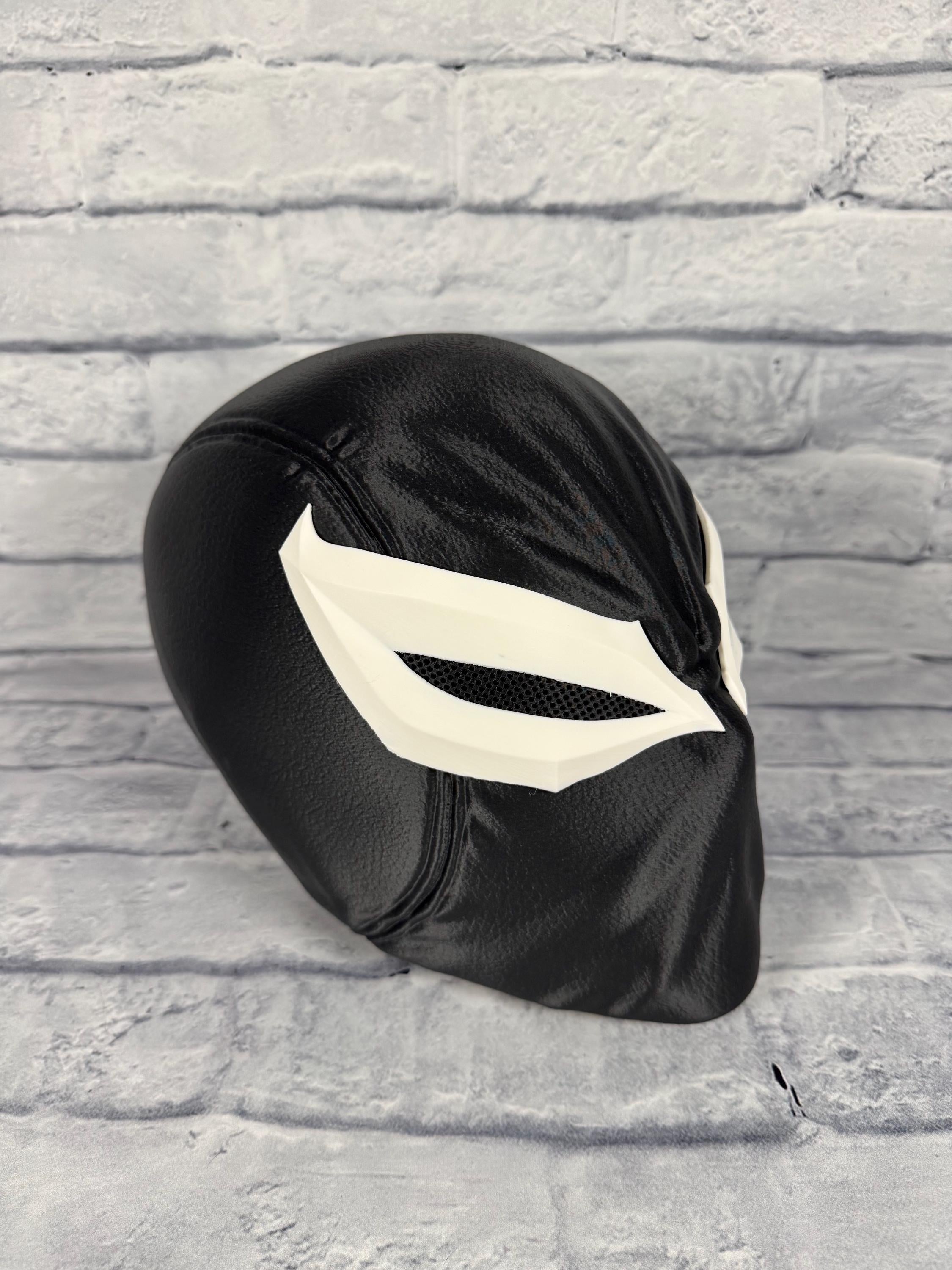 Agent Venom Inspired 3D Printed Cosplay Helmet Magnetic Eyes