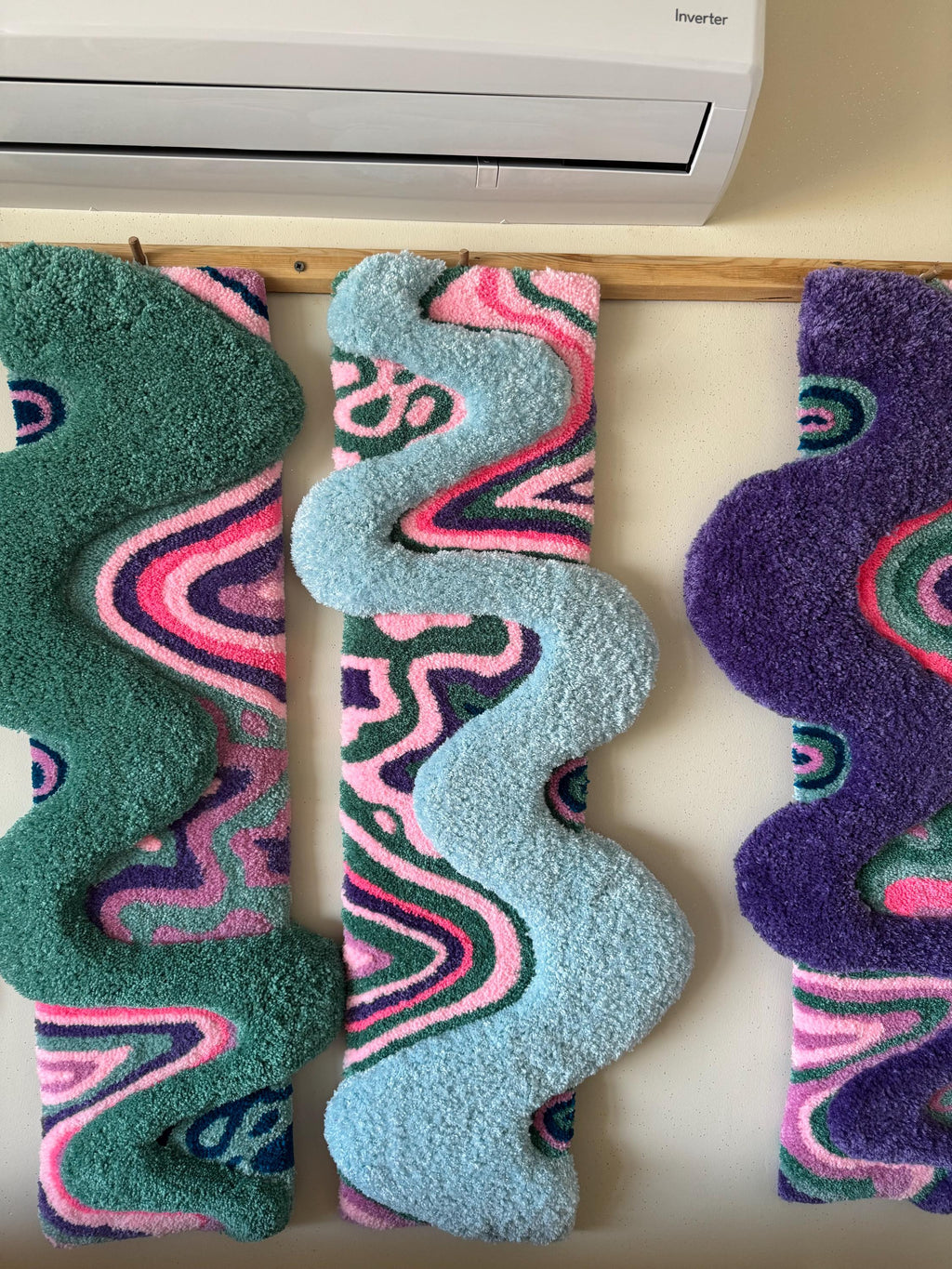 OrnnWorks Alice Psychedelic Tufted Wall Hanging Set of 4 Panels