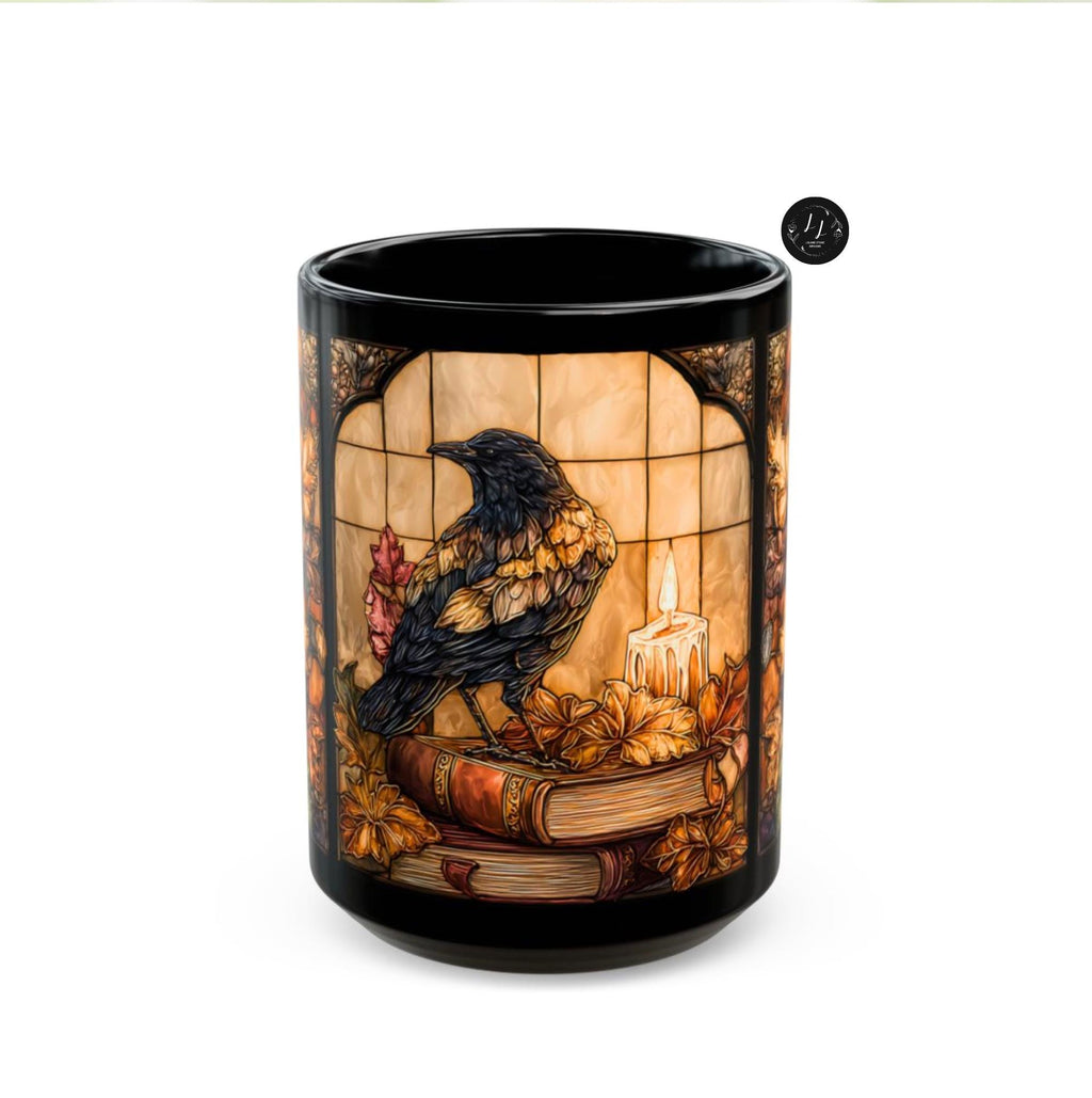 LELORESTORE Gothic Raven Coffee Mug Dark Academia Bookish Design