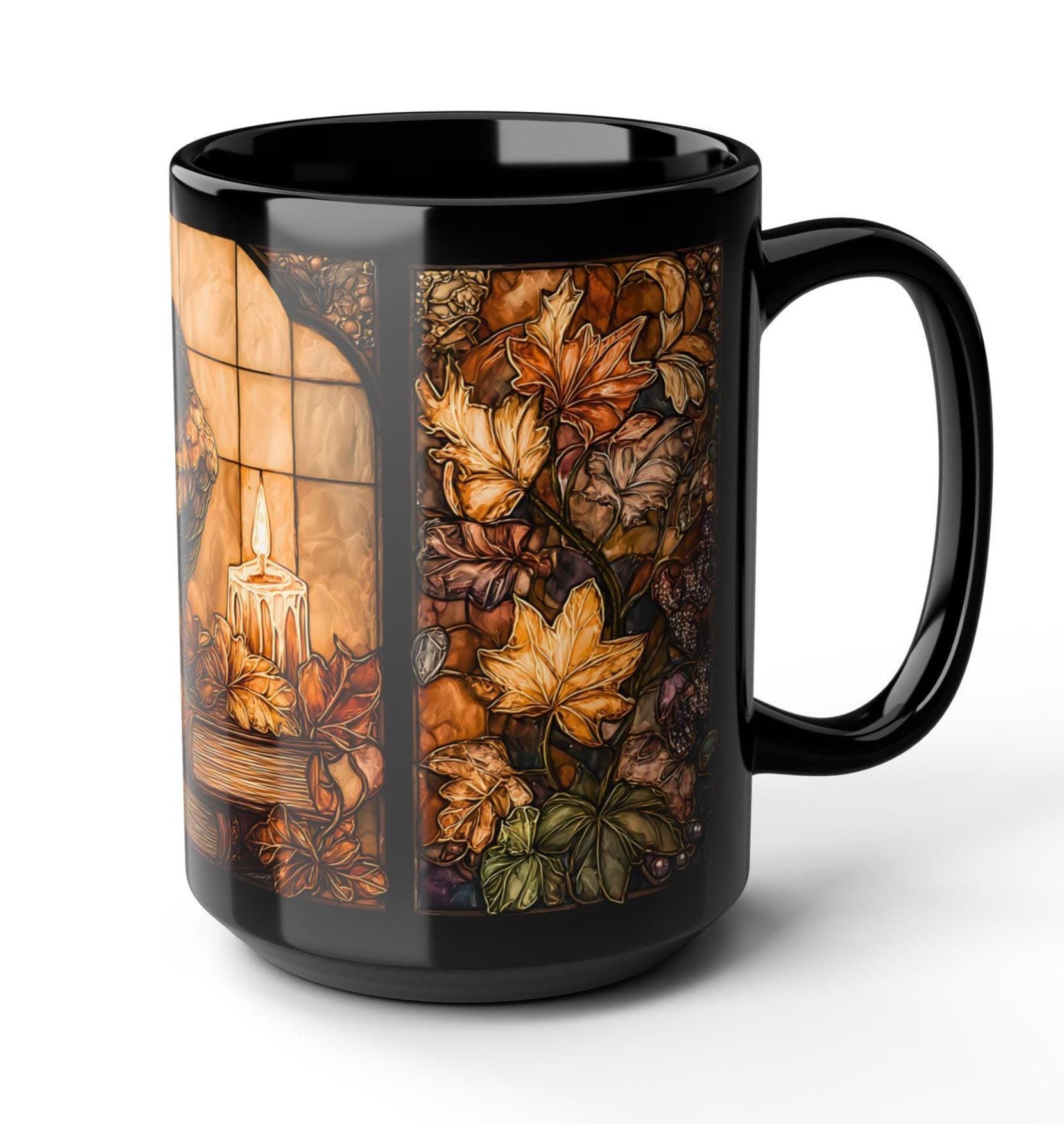 LELORESTORE Gothic Raven Coffee Mug Dark Academia Bookish Design