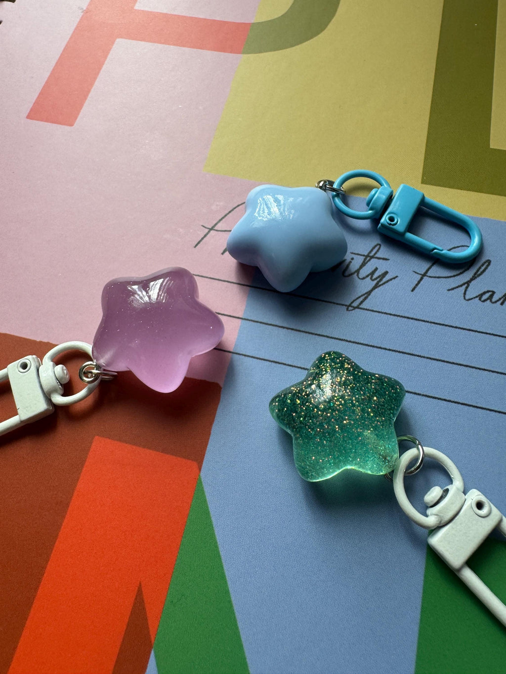 VanillaStarCafe Kirby Stars Keychain - Acrylic Charm