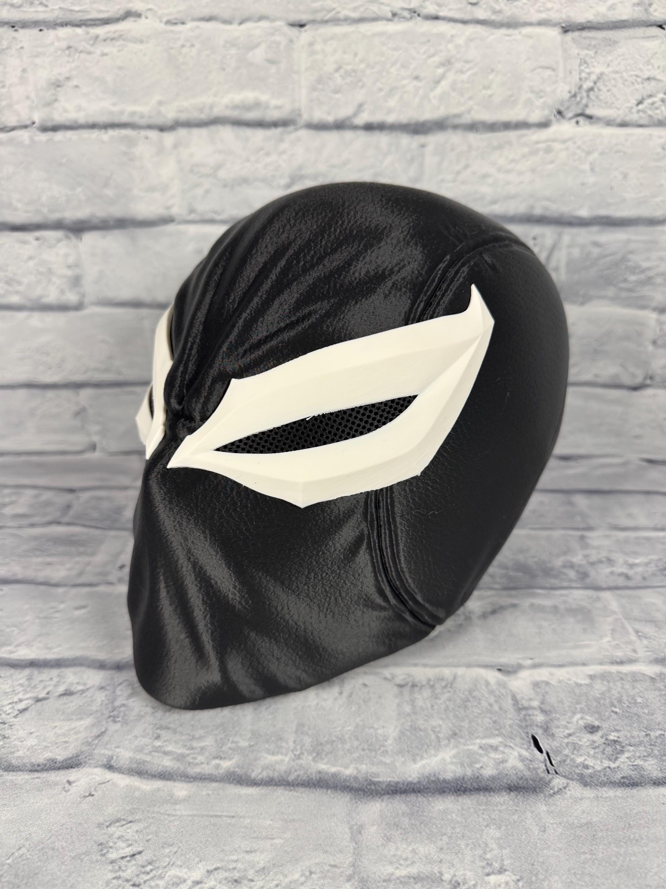 Agent Venom Inspired 3D Printed Cosplay Helmet Magnetic Eyes