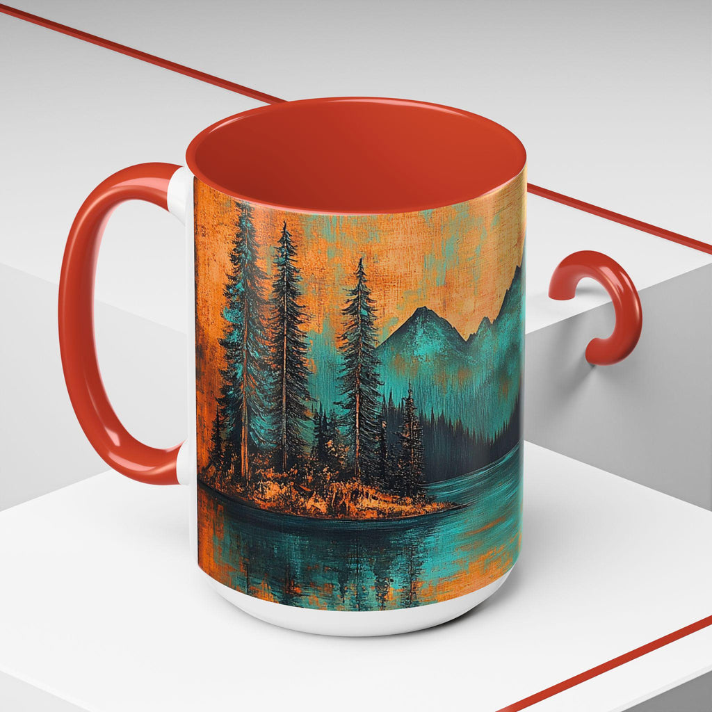 LELORESTORE Rustic Mountain Cabin Ceramic Coffee Mug 11oz 15oz