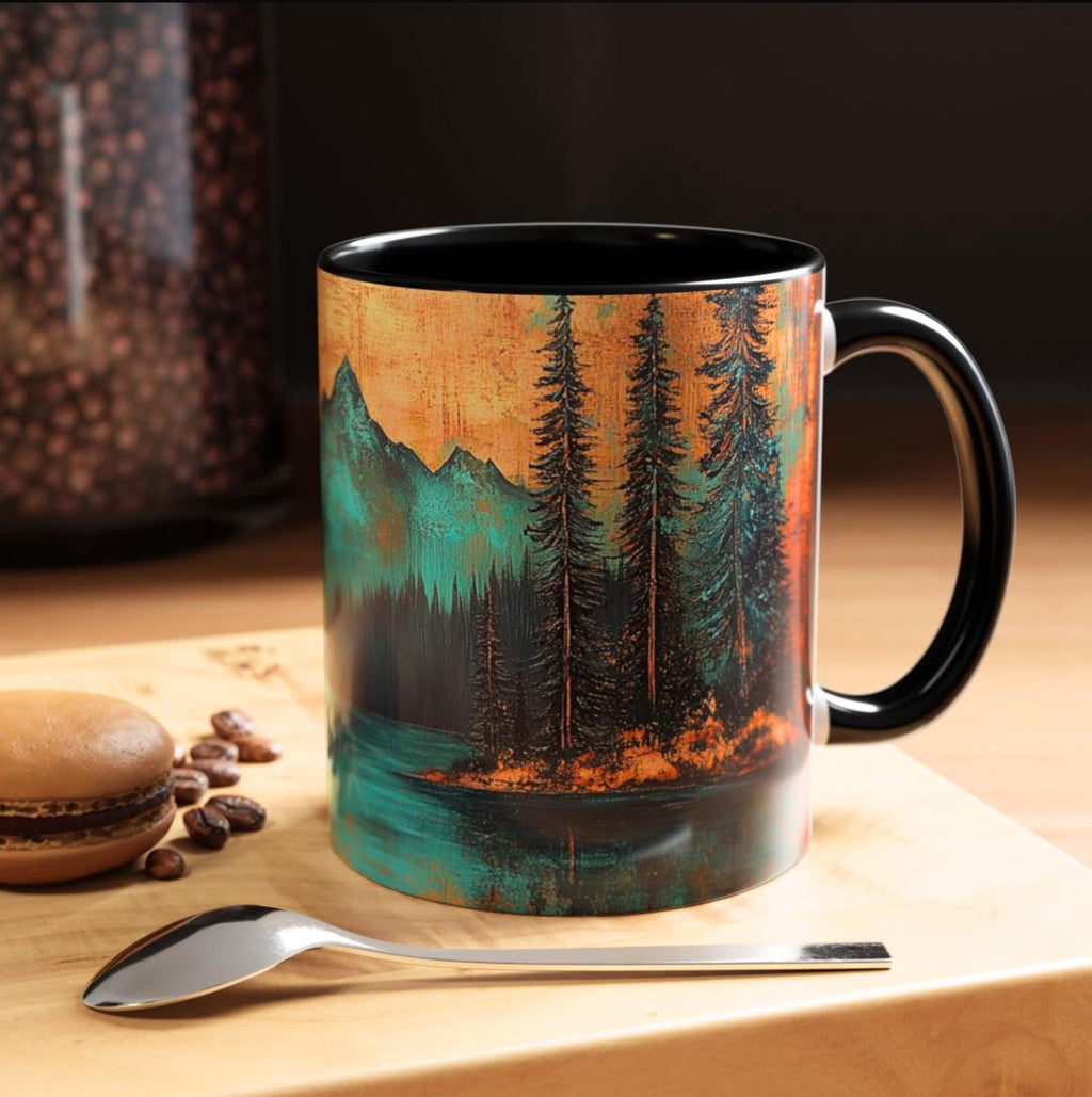LELORESTORE Rustic Mountain Cabin Ceramic Coffee Mug 11oz 15oz