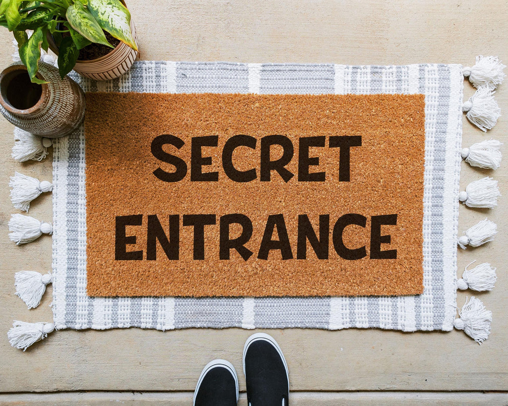 Secret Entrance Coir Doormat Funny Welcome Mat