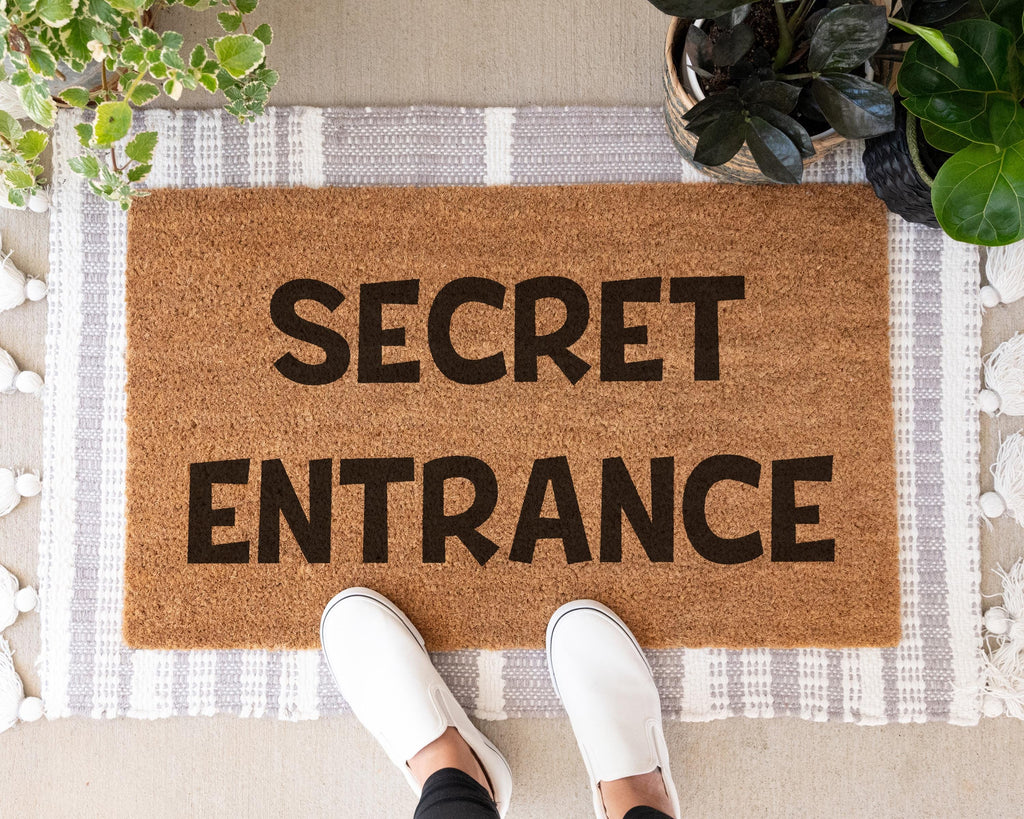 Secret Entrance Coir Doormat Funny Welcome Mat