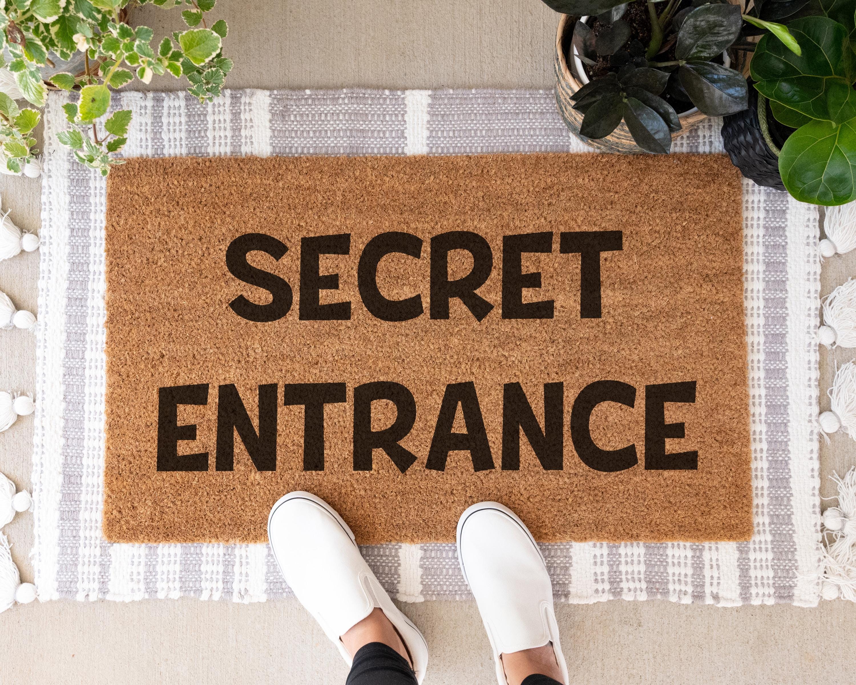 Secret Entrance Coir Doormat Funny Welcome Mat